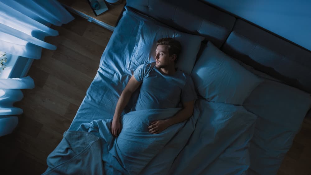 Man sleeping after taking Xanax